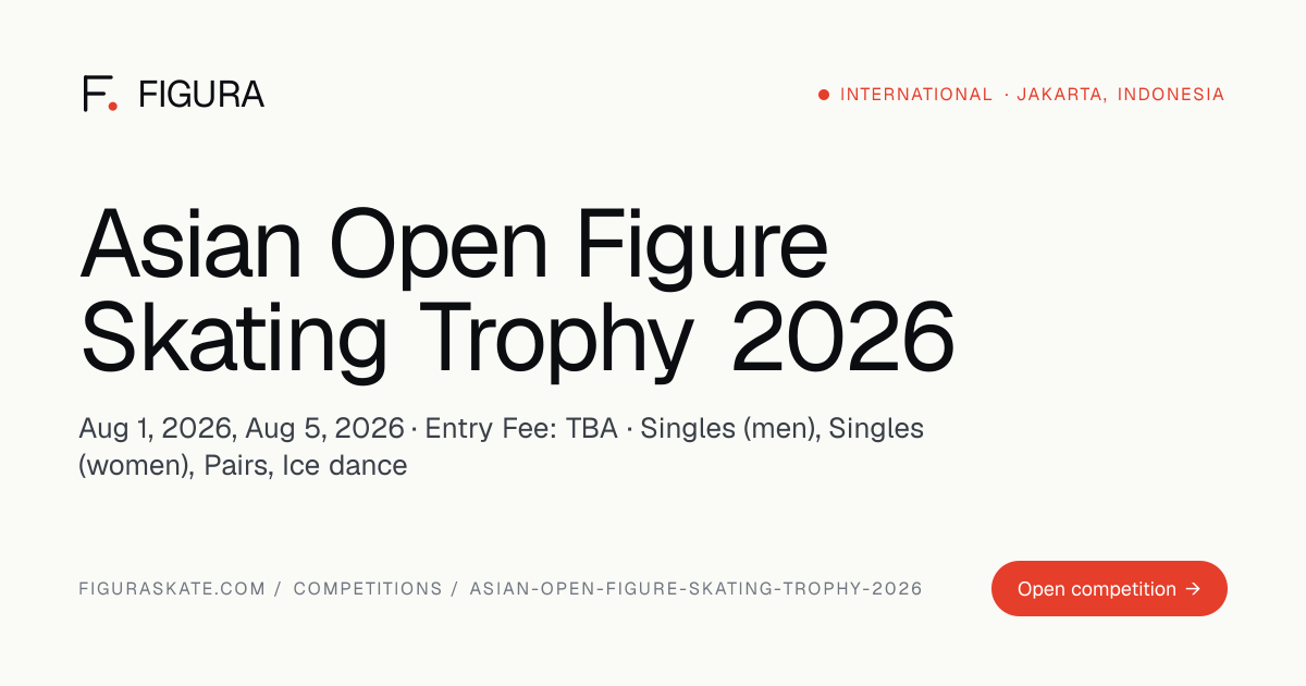 Asian Open Figure Skating Trophy 2026 — announcement · FIGURA