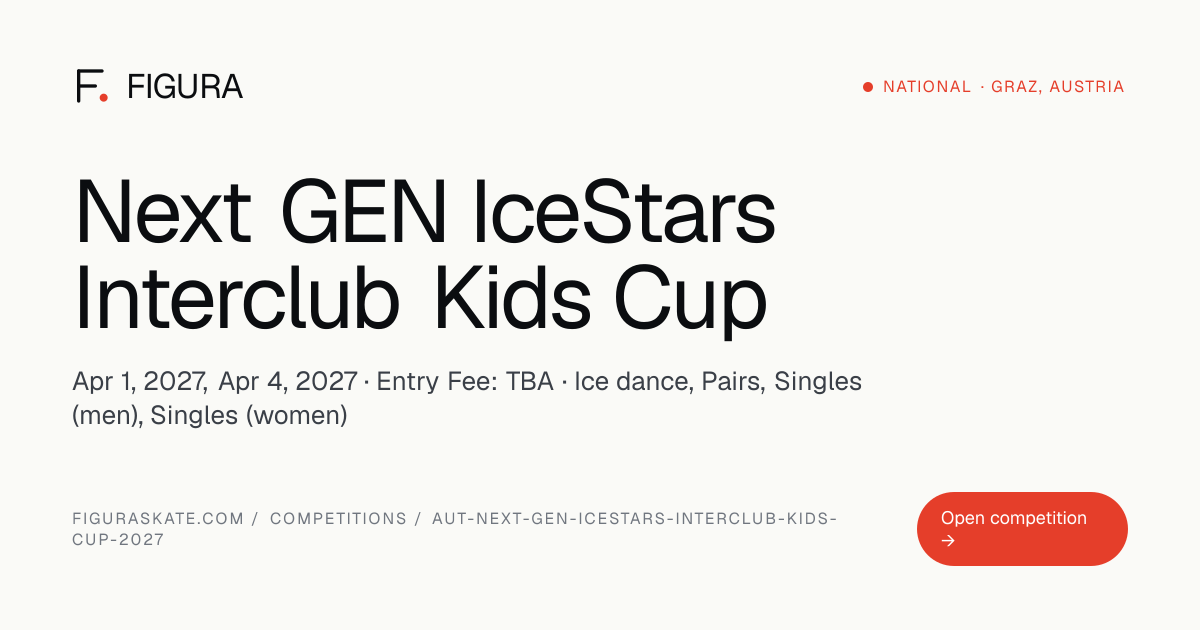 Next GEN IceStars Interclub Kids Cup 2027 — official event page · FIGURA