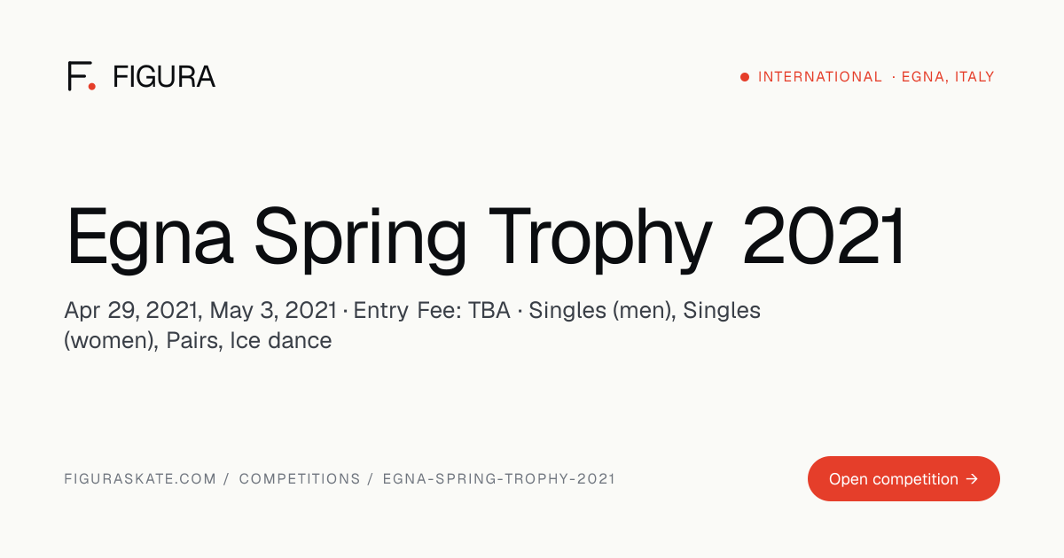 Egna Spring Trophy 2021 — Apr 29 – May 3 · FIGURA · FIGURA